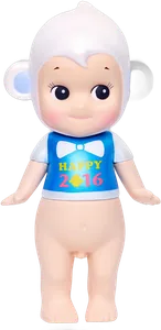 Monkey 2016 White — New Year Card