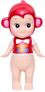 Monkey 2016 Red — New Year Card